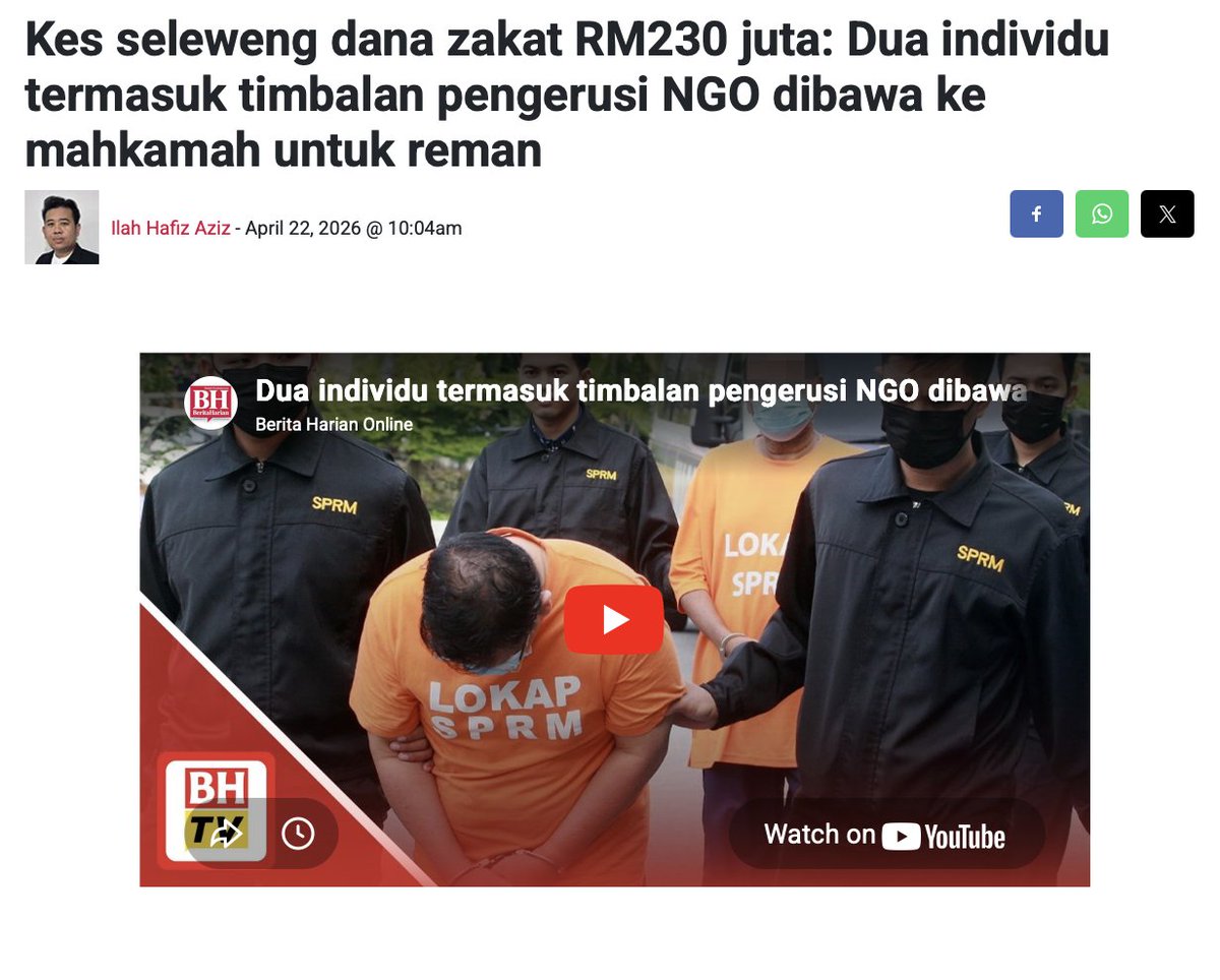 Rakyat bayar zakat dengan niat nak bantu yang memerlukan. Tapi bila RM230 juta boleh diseleweng bertahun-tahun tanpa dikesan, memang buat orang marah. Kalau pemantauan betul-betul jalan dari awal, benda ni takkan jadi sebesar ini. Jadi siapa sebenarnya yang terlepas pandang?