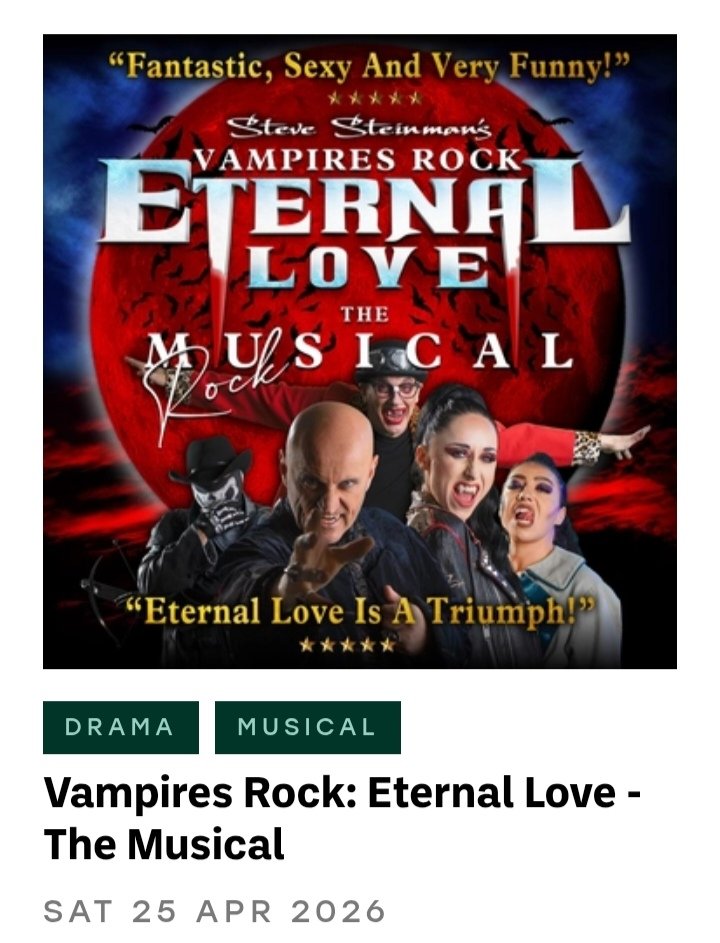 NEONSUNMJJ15's tweet image. Looking forward to seeing this tonight, I've seen all his other shows, he's amazing #Musical #Show #Vampires #VampiresRock #SteveSteinman