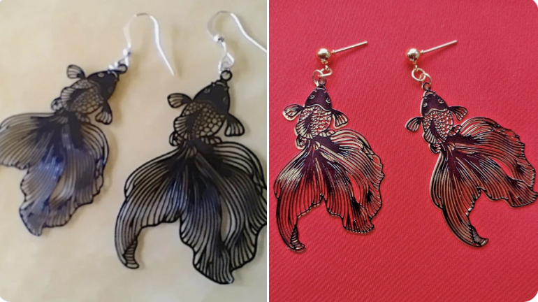 InessaW29's tweet image. ebay.co.uk/itm/1563215737… 

Stunning Black DANGLING GOLD FISH EARRINGS + jewellery pouch 

#MHHSBD #goldfish #PartyAnimalsOutfitDesign #Fishguard #earrings #Stunning #ebayfinds #gifts #cute #petfish #Presents #birthday #aquarium #ebayseller #graduationday