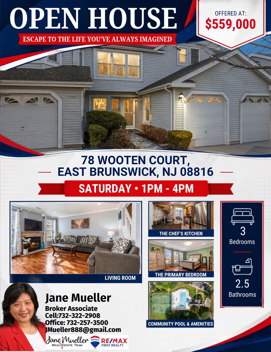 JaneJmueller888's tweet image. Welcome to our open house! Whether you’re buying, selling, or just planning for the future, we’re ready to help you🙌!

Private Consultations? 📲 732-322-2908

#janemuellerteam ; #backdrop ; #openhouse ; #eastbrunswick