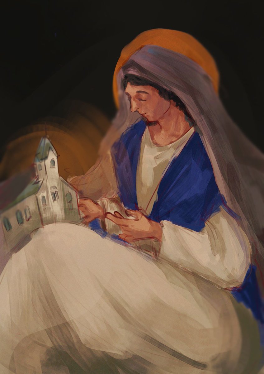 S3rend1pity_II's tweet image. Mother Mary #TheBible #ilustration #catholic