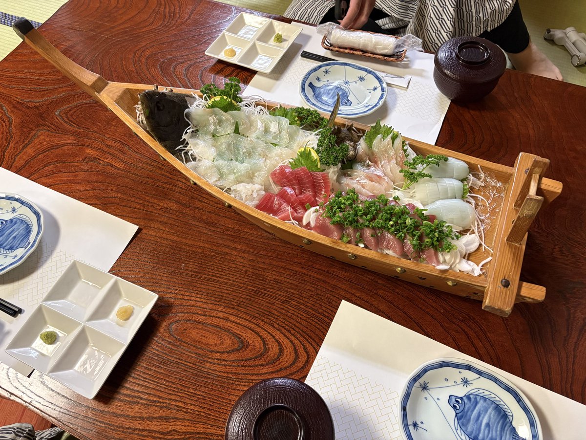 john_SRiser's tweet photo. 今年もお世話になりますお宿なかにしさん！一年分の魚食べるんや🐟

#御前崎ライダー https://t.co/7K0YZrVnLD