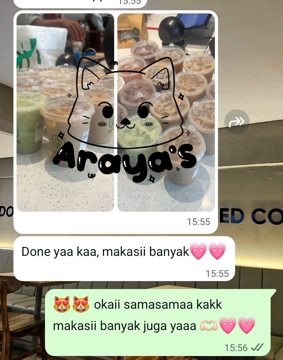 Kemaren dapet bulk order fore 15 cup 💗💗

#zonajajan #zonauang #zonabu #zonaba jasdor jasa order fore kopken kopi kenangan