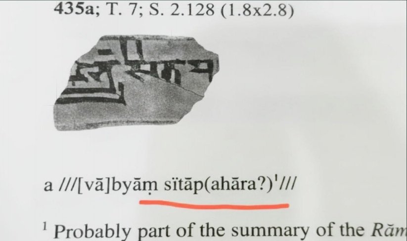 “Mention of Śrī īshvarī Bhagwati Ma Sīta And Bhagwan Sri Ram in Fragments Spitzer Manuscript ”
namo bhagwataḥ Rāmaḥ Nārāyanaḥ
            ✨॥ Śrī Sita Rām ॥✨
