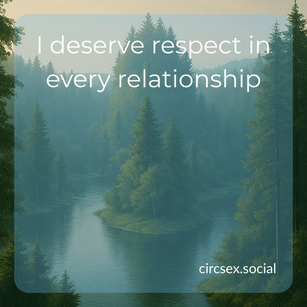 circsex's tweet image. Respect is not optional. You deserve it in every connection. 🔥 #AffirmationSaturday #HealthyRelationships #SelfRespect #MensMentalHealth #CircSex