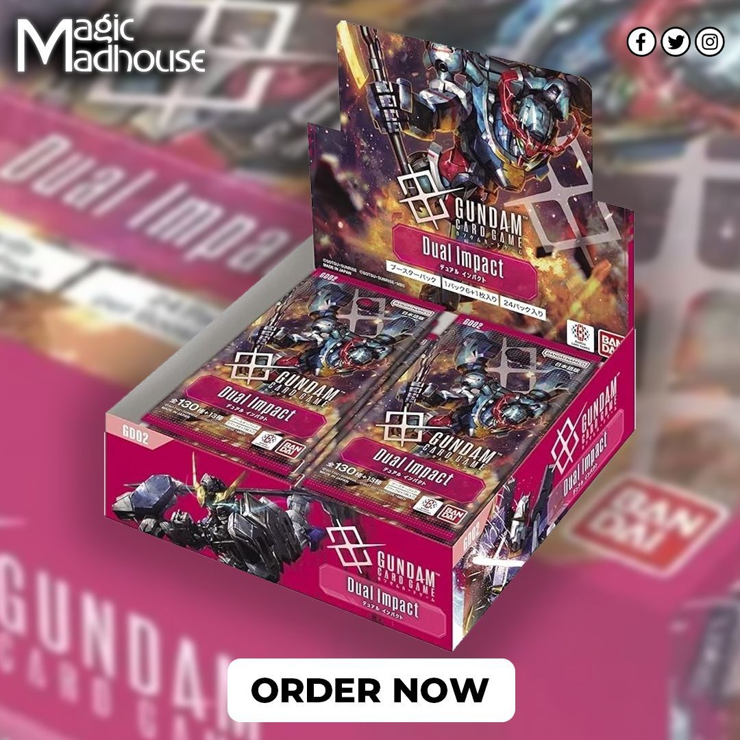 Double the impact! Gundam Card Game: Dual Impact (GD02) Booster Box is in our Spring Sale! Blast into battle with blooming deals! - https://t.co/nz3RIYPBPT Double the impact! Gundam Card Game: Dual Impact (GD02) Booster Box is in our Spring Sale! Blast into battle with blooming deals! - https://t.co/nz3RIYPBPT