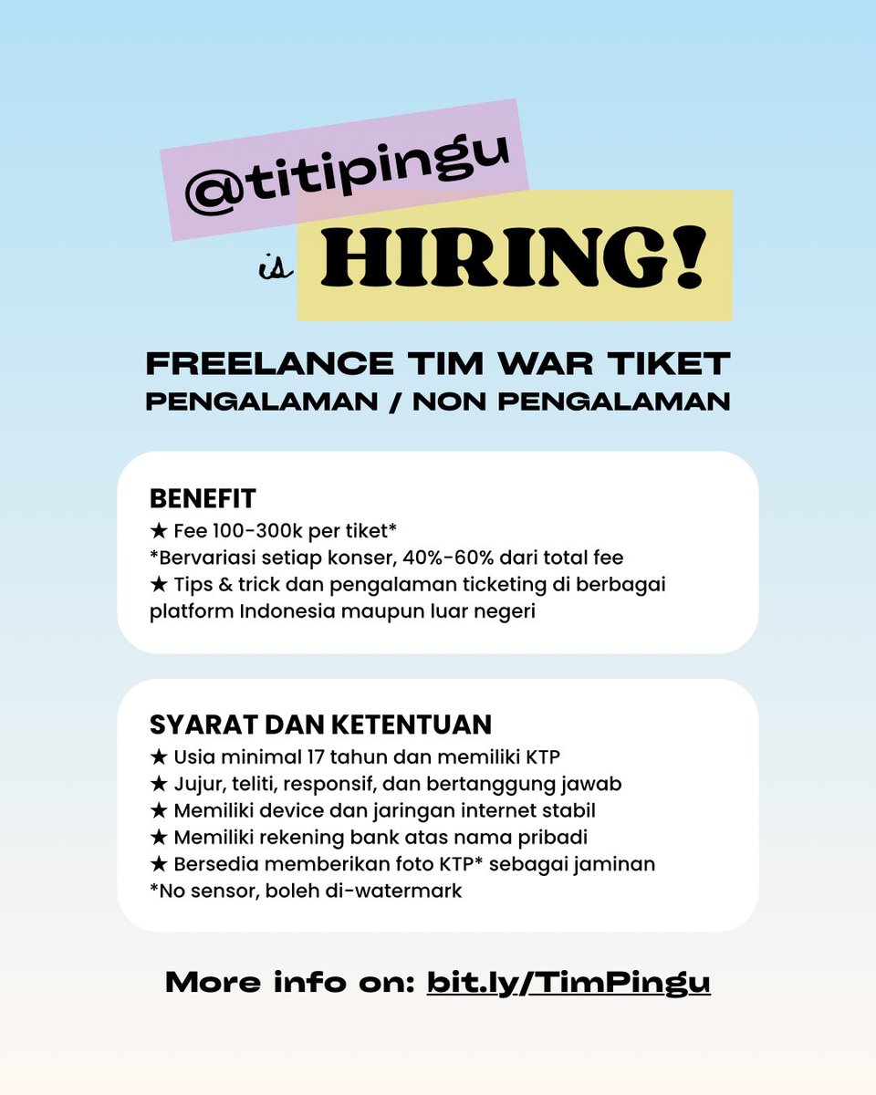 Titip Pingu 🎟️ tweet media