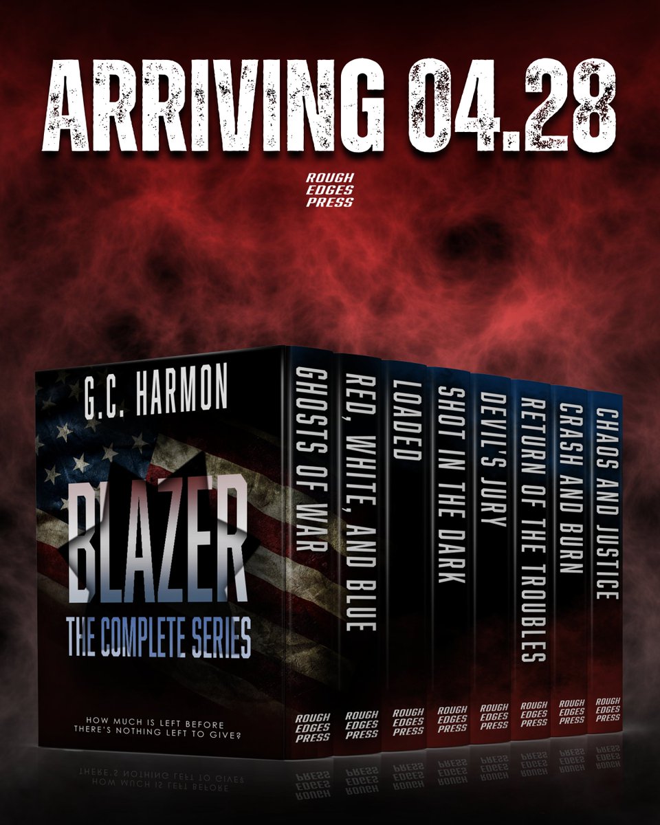 RoughEdgesPress's tweet image. RELEASING TUESDAY!

Eight battles. One cop. A city that keeps asking him to give everything he has.

Strap in for BLAZER: THE COMPLETE SERIES by G.C. Harmon coming this Tuesday! Get your copy here on Amazon: geni.us/US2Dv

#gcharmon #blazer