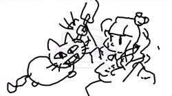 TenUltra's tweet photo. Apparently that cat’s supposed to be sprigatito 😭😭😭😭
And it’s hanging out with sanae 

(Might make this like a thread of miscellaneous Touhou illustrations) 🧵 https://t.co/TJK6Yg8VjZ