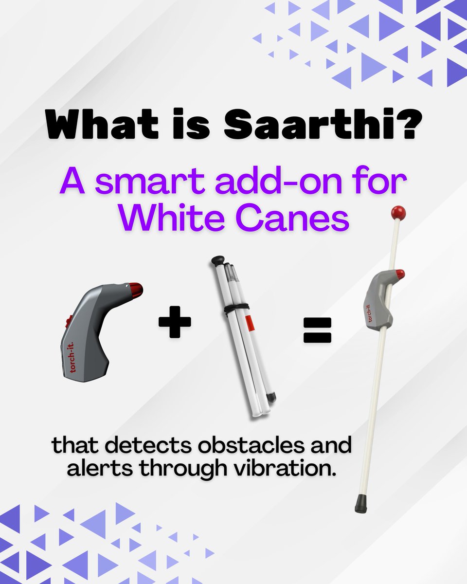 EnableMart's tweet photo. Not every obstacle is easy to detect.

Saarthi Smart Aid turns your white cane into a smarter companion—alerting you through real-time vibrations.

Explore: https://t.co/s9XI0OqjsQ https://t.co/j8hJStxIFj