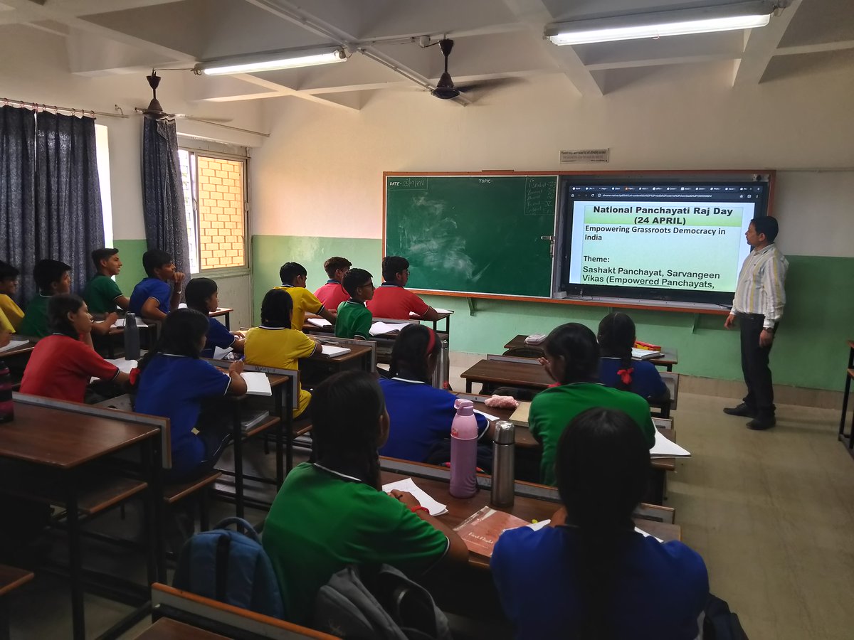 kv2ocf's tweet image. On 24th April 2026, students engaged in insightful classroom discussions on the vital role of Panchayati Raj Institutions in strengthening our democracy. The activity encouraged awareness, critical thinking, and active citizenship among learners.
#NPRD2026
#StudentEngagement