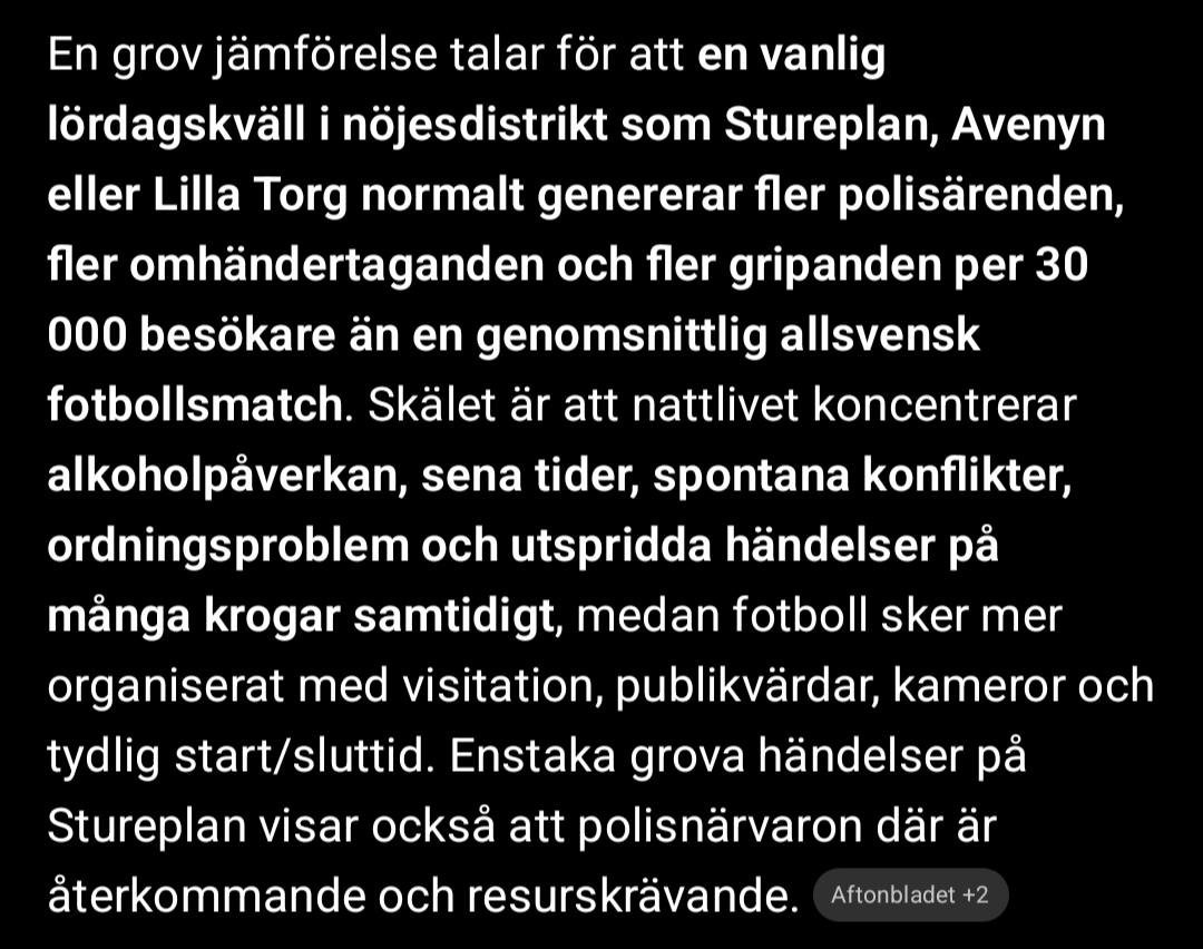 realpgu's tweet photo. @RichardHerrey Tänk om restaurang- och nattklubbsbesökare bara kunde uppföra sig lika bra som fotbollsfans - vilka polisresurser vi kunde spara.... https://t.co/btlwYXeuzE