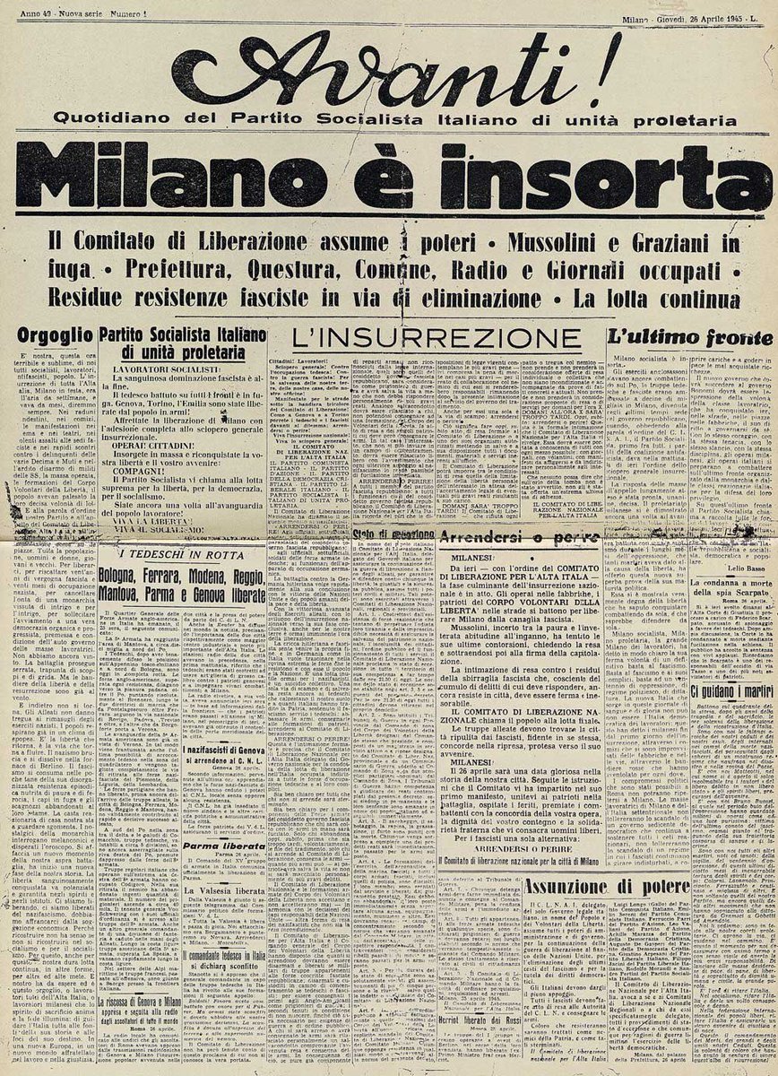 bobocraxi's tweet photo. Onore ai caduti della lotta partigiana di resistenza contro il Nazifascismo.
Viva la Libertà, Viva il 25 Aprile! 

“Per molti di noi la guerra era durata vent’anni; nel corso dei quali avevamo visto compagni ed amici fraterni logorarsi nella cospirazione, spegnersi nelle galere, cadere sotto il pugnale o dinanzi al plotone d’esecuzione o rimanere distrutti nei campi di annientamento; avevamo viste tutte le libertà soffocate, masse enormi di uomini condannati a vivere nella schiavitù e nel terrore, e mandati infine al macello; ci eravamo induriti a tutte le prove; avevamo acquisito il temperamento e la morale del combattente di prima linea, che accantona i dubbi, che non si sofferma a considerare quel che accade intorno a lui e alle sue spalle perché la posta in gioco non consente mezze misure. Nel nostro caso la posta in gioco era il destino dell’umanità. Pari alle sofferenze patite era nei superstiti il carico delle speranze, ed anche delle illusioni. Nessuna generazione si è forse mai impegnata nella lotta politica con tanto fervore e con altrettanta sicurezza nel divenire di una nuova fase della storia del mondo…” Pietro Nenni (1965)