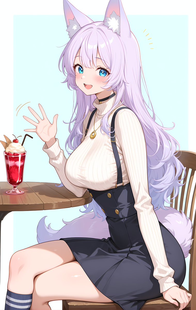 nekomimiAi6's tweet image. あ、来た来た！　こっちこっち！　早く～！🐾

#AIイラスト #AIart SFW