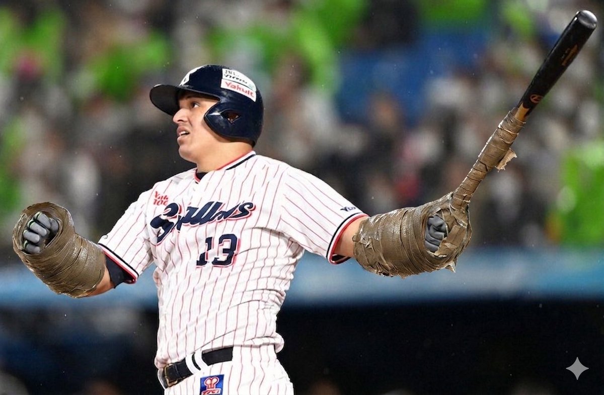 オスナはバット離さないようにガムテープでぐるぐる巻きにしておいてください