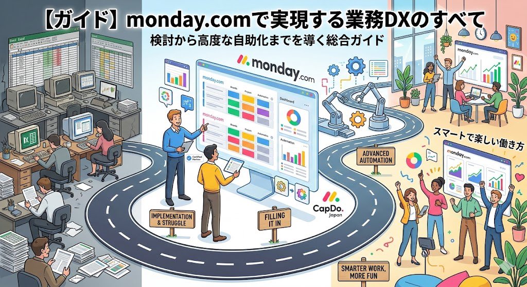 【5分で読める】

monday.comで実現する業務DXのすべて｜検討から高度な自動化までを導く総合ガイド

capdo-jp.com/monday-guide/