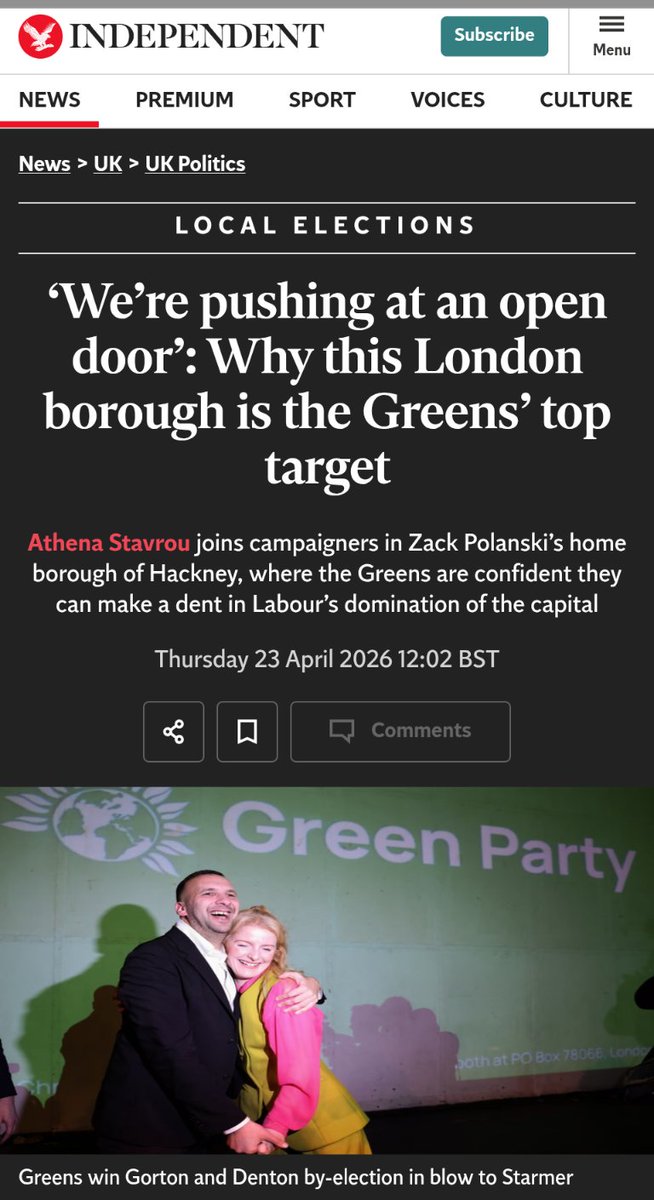 VoteGreen29's tweet image. No-one will be shocked when @TheGreenParty wins #Hackney

But there will be lots of tears at @UKLabour, @LondonLabour &amp;amp; @labourpress 

The shocker will be just HOW MANY other councils we will win.