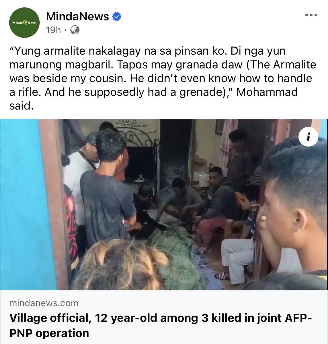 not even a week after Negros 19 massacre. walang katapusan ang pagkauhaw sa dugo ng mga 'to.