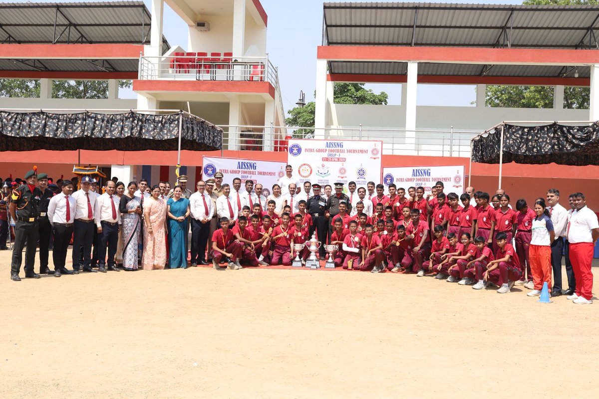 Triple Triumph &amp; Laurels!!!
#SainikSchoolAmbikapur dominates the All India S S Football Tournament (Intra Group ‘F’) 2026–27  to win the Overall Championship,  Gold Winners in Junior &amp; Sub-Junior categories. A stellar performance! Memories of a lifetime!
#SainikSchoolsSociety