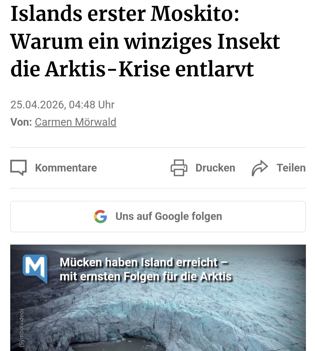 NewsZapper's tweet image. #Iceland #Gaia #climatechange 

Islands erster Moskito: Warum ein winziges Insekt, Culiseta annulata,  die Arktis-Krise entlarvt
merkur.de/wissen/alle-is…
diptera.info/forum/viewthre…