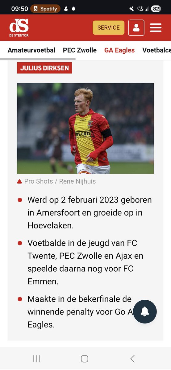 Ruben0570's tweet photo. Poh! 3 jaar oud en nu al in de basis bij Go Ahead Eagles👌 https://t.co/hIsEkU5W9v