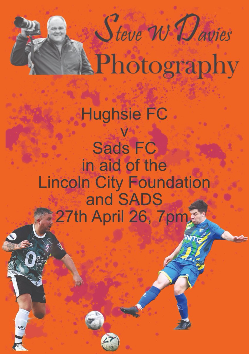Steve_W_Davies's tweet photo. Next week I will be covering @HughsieFC v @SADSUK FC in a charity match in aid of @LCityFoundation and @SADSUK https://t.co/Rm3Fn2lQJe