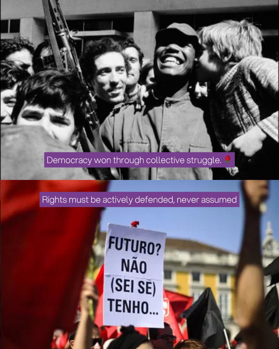 EFAparty's tweet photo. 25th of April is both a celebration and a reminder: not all nations yet enjoy full rights and freedom and even where they do, these rights must be actively defended and maintained ✊🍊🌹🇪🇺 https://t.co/KXwsWl7eVg