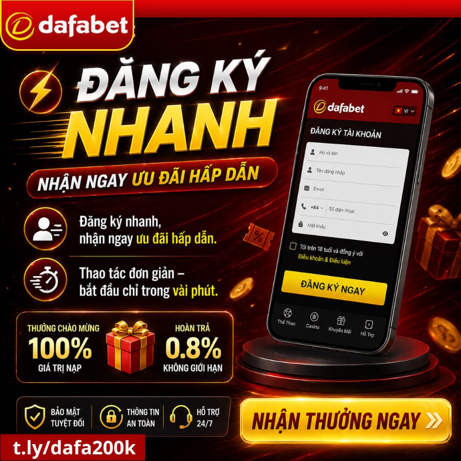 dafa_vn's tweet image. 🎁 Ưu đãi chào mừng tại Dafabet – bạn đã sẵn sàng nhận quà chưa?

Caption:
Đăng ký siêu nhanh, ưu đãi nhận liền tay.

💬 Comment “QUÀ” để được gửi chi tiết ưu đãi nhé!

👉 Tham gia trải nghiệm ngay tại đây:t.ly/200k.forum
#thethao #Dafabet #khuyenmai