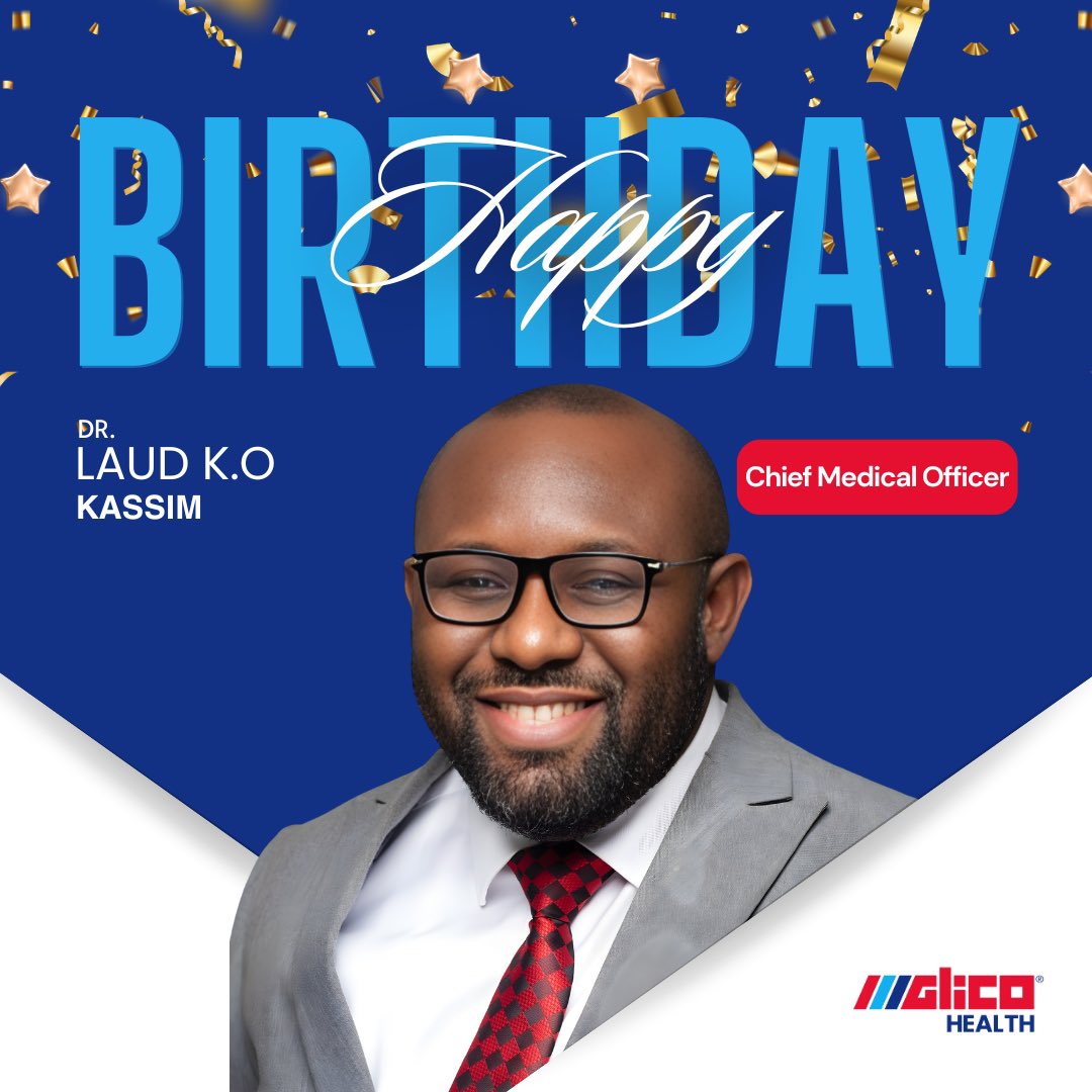 A fantastic Happy Birthday to our Chief Medical Officer, Dr. Laud K.O Kassim! 🥳🎊

We wish you a beautiful celebration filled with joy, and a blessed, healthy year ahead.
L
#HappyBirthday #GLICOHealth #MedicalLeadership #HealthCareGhana #HealthWithoutWorry