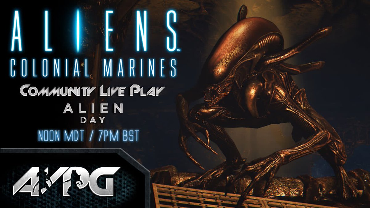 avpgalaxy's tweet image. #ICYMI Join us on Sunday for a Community Play of Aliens: Colonial Marines as we celebrate #AlienDay 2026! We'll be organizing through our Discord server: discord.gg/HWHPfNqEBc