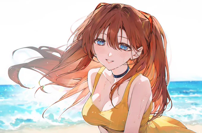 爽やかLAS絵二枚～ シンジとアスカはドロドロ愛憎系とラブラブ爽やかを描きたくなるモチベーションが大体交互に来る アスカって素直になれないツンデレ系みたいに言われがちだけど、割と尽くす系だったりアプローチを積極的にやってる部分も多いよね
