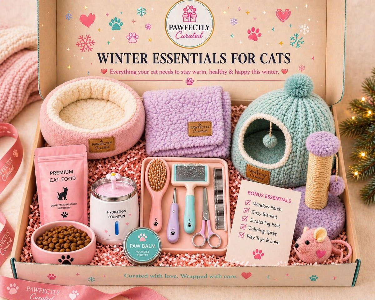 PawfectlyC's tweet image. Does your cat have everything they need this winter? ❄️🐾

This is what love looks like in a box. 🎁
Hand-picked. Curated with care.

Warm. Cosy. Completely cared for.

#PawfectlyCurated #WinterCatEssentials #CatMom #CatsOfInstagram #PetGiftingJoburg #CuratedForPawrents