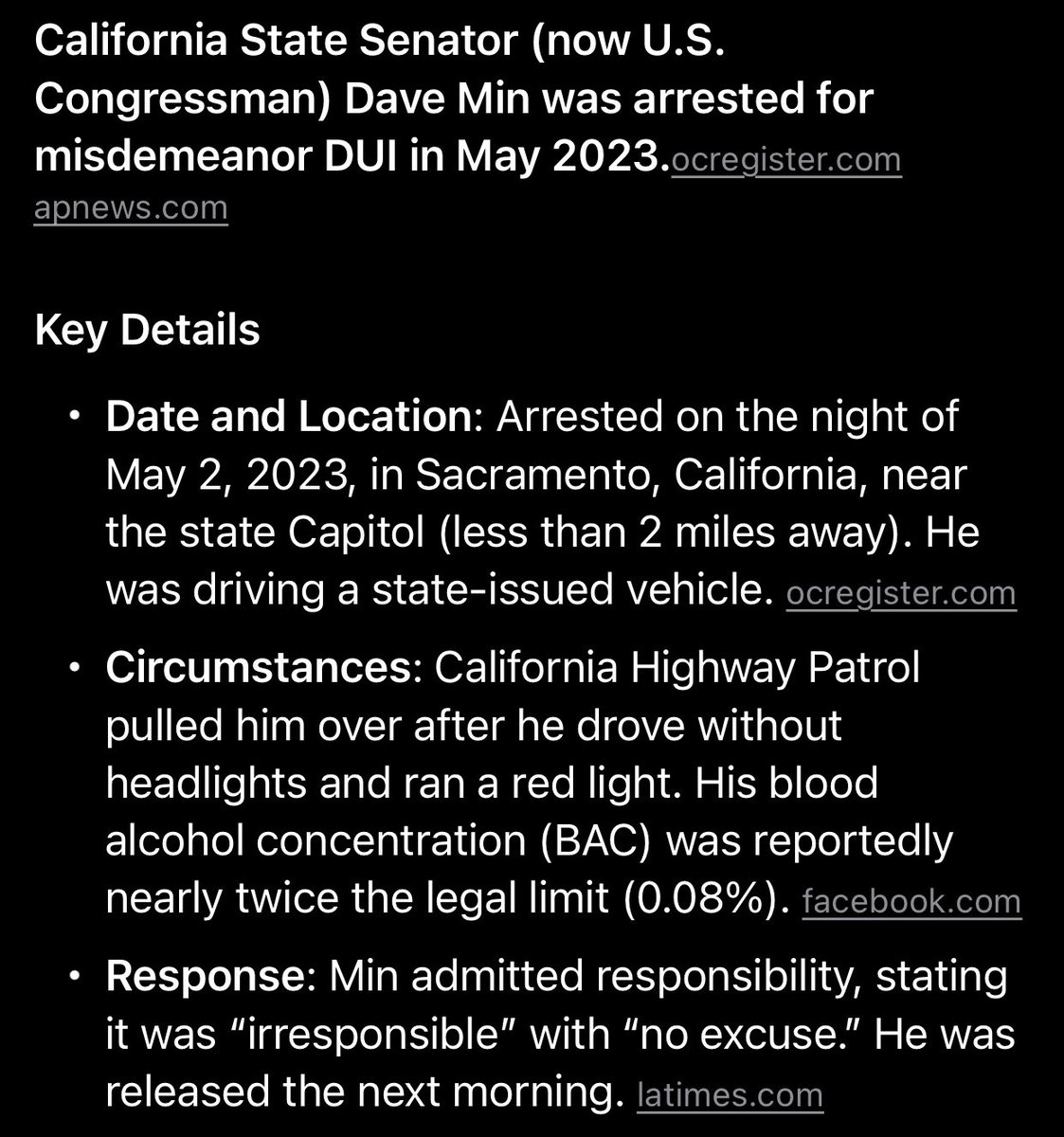 Any politician arrested for drunk driving without headlights at night should be automatically dismissed from serving in one of the top position in the world.

I’m from the moon and know that common sense has been thrown out the window.