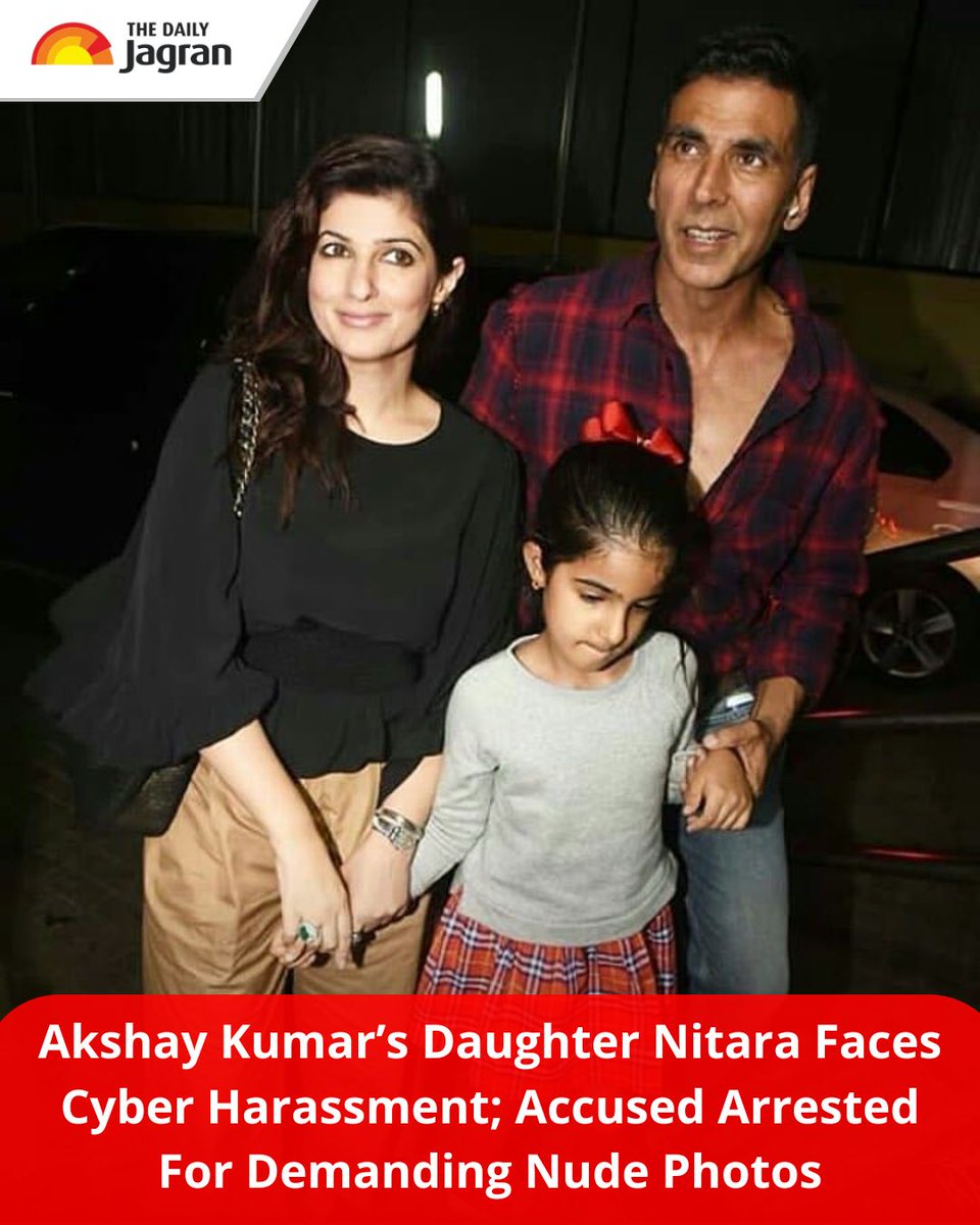 TheDailyJagran's tweet image. Akshay Kumar’s daughter Nitara’s bravery leads to arrest in a shocking online harassment case. Authorities highlight the dangers of online gaming and the urgent need for cyber awareness among children and parents.

#CyberSafety #OnlineGaming #AkshayKumar #DigitalAwareness