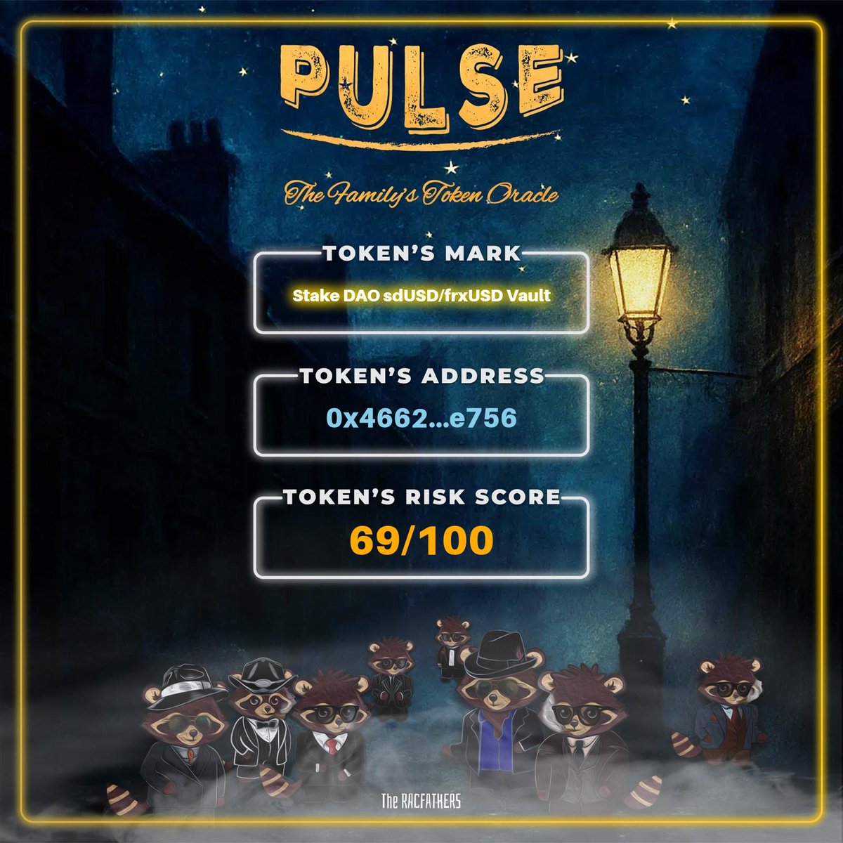 pulseracfathers's tweet image. ⚠️🟠 Stake DAO sdUSD/frxUSD Vault (0x4662fb3ffae81a9303bd6f7f2119c898fbace756) rated 69/100! CAUTION: Warning signs detected. Proceed with care. Always #DYOR before apeing in! #CryptoAnalysis #TokenSafety #DeFi @Consigliere_AI