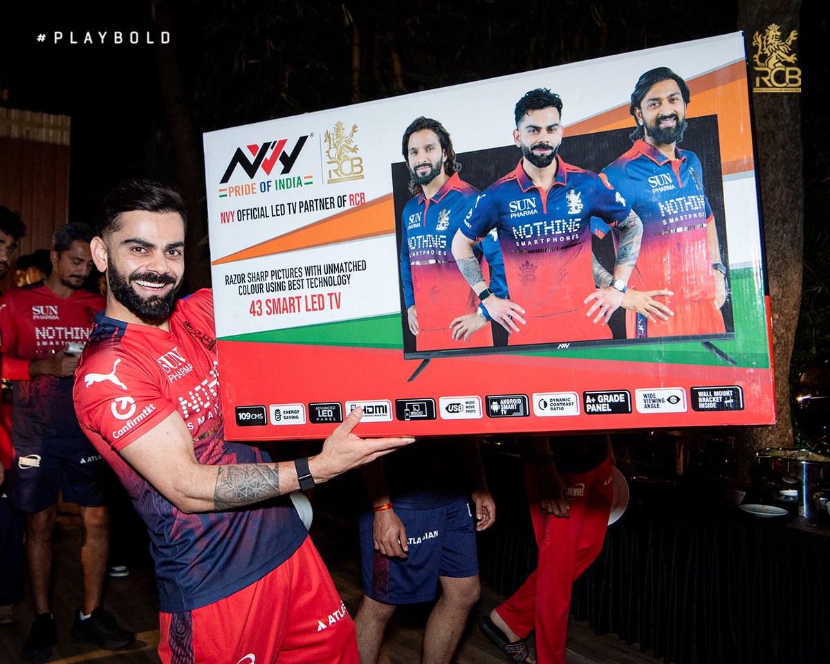 Pressure up. King Kohli shows up. 👑🔥

A timeless 8️⃣1️⃣, featuring 8️⃣ fours and 4️⃣ sixes, along with a brilliant 1️⃣0️⃣0️⃣+ stand with DDP, makes Virat Kohli our NVY TV Top Performer of the Match. ❤️

A 43-inch LED TV coming his way, with picture quality that hits different. Isn’t