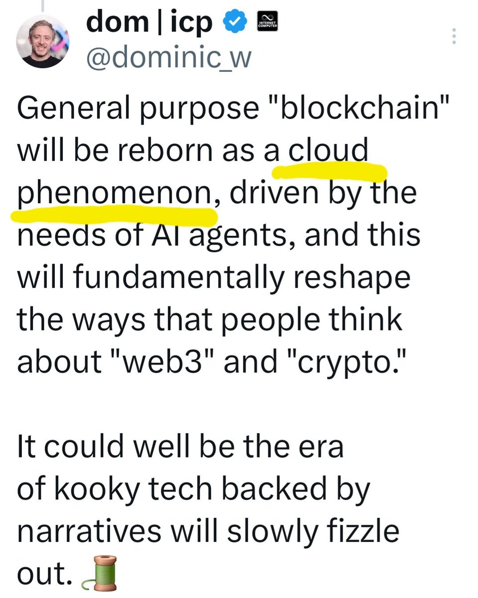 Its like having a permanent marketing guy who can't talk about his product without saying CLOUD. 
                  ICP
      The next Frontier.
