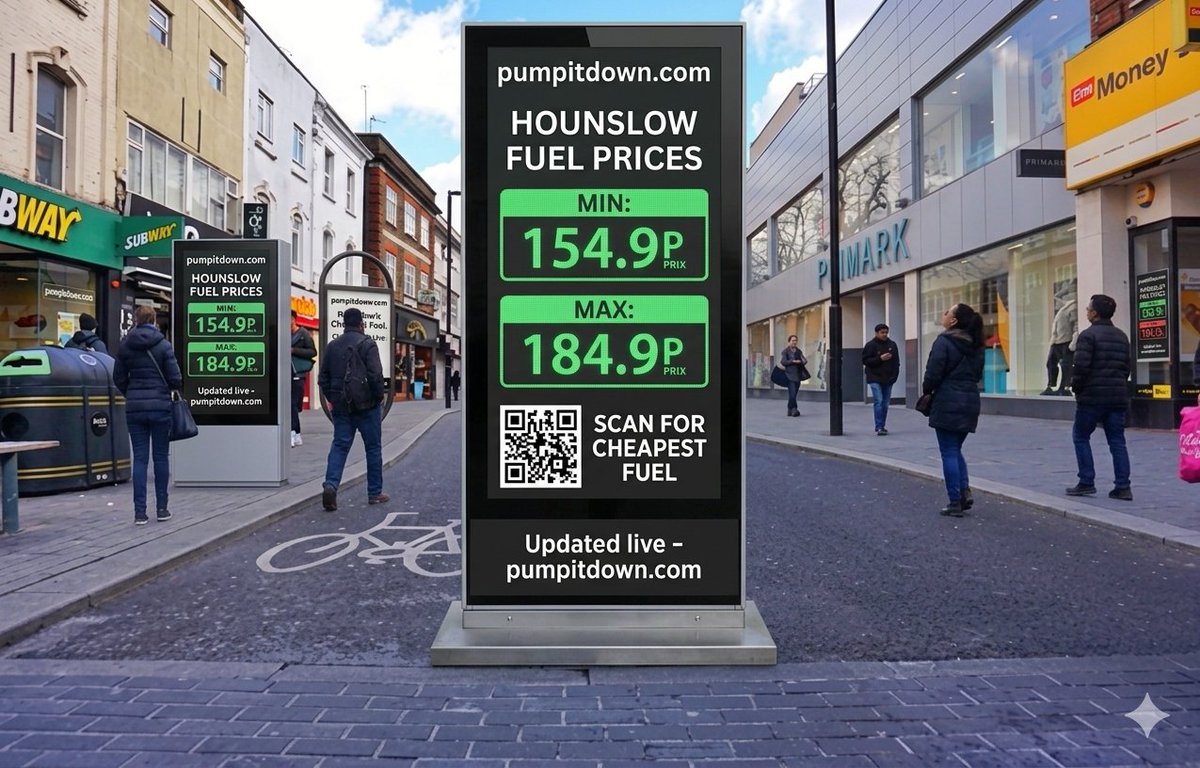PumpItDownApp's tweet photo. Morning Hounslow, some stations are charging 30p more per litre than others. Choose wisely and save up to £15.00 per full tank.
See who has the cheapest fuel in TW3/TW4 right now: 📷https://t.co/WVFmXWkDjy

@LBofHounslow @HounslowHerald
#PumpItDown #HounslowSavings #CheapFuel https://t.co/LfIYSbz67O