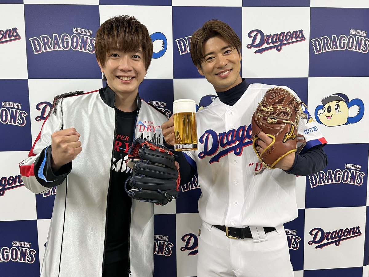 勝ったぁー！！！どらほーっと！！！ 始球式もタムちゃんと無事