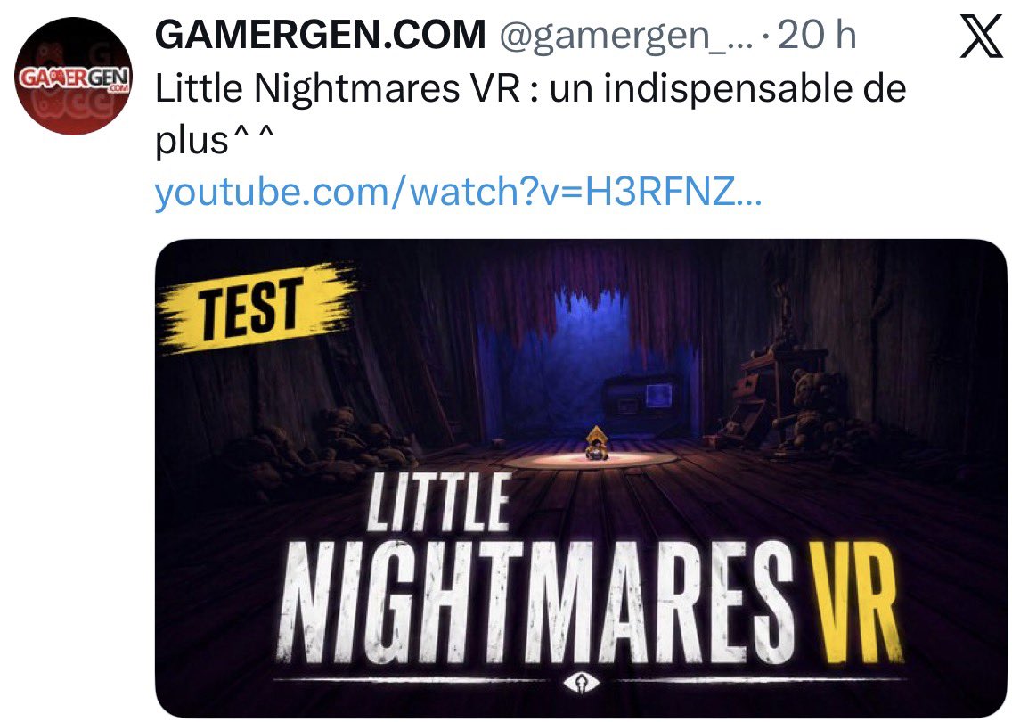 JulienZell's tweet photo. Les retours sont innombrables et incroyables 🔥🔥🔥
Merci à tous 🙏
Bravo @IconikHybrid et @BandaiNamcoEU !
#LittleNightmareVR https://t.co/cBgpuped7c