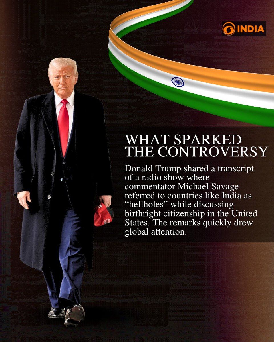 DDIndialive's tweet image. A diplomatic flashpoint as India responds strongly to remarks linked to the US birthright citizenship debate. 

#IndiaUSRelations #DonaldTrump #GlobalPolitics
