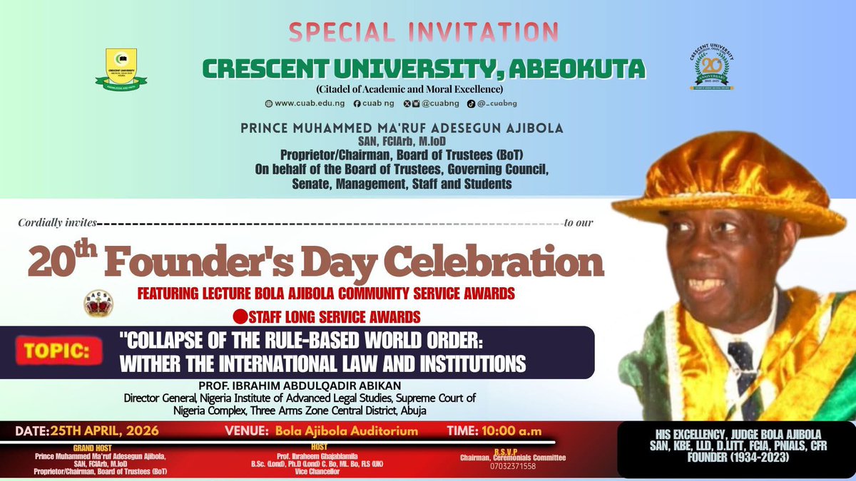 Crescent University, Abeokuta Nigeria tweet media