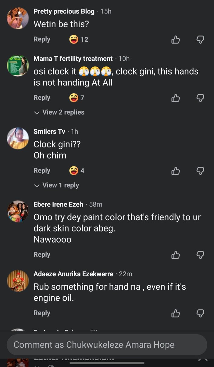 Black is beautiful 😍 ,
Clock it.

Go and see how ladies are bullying Nick because she is not fair.
So being dark in complexion is a crime in this country?
Na why most ladies wan use bleaching cream kpai themselves.
just imagine what women are typing.