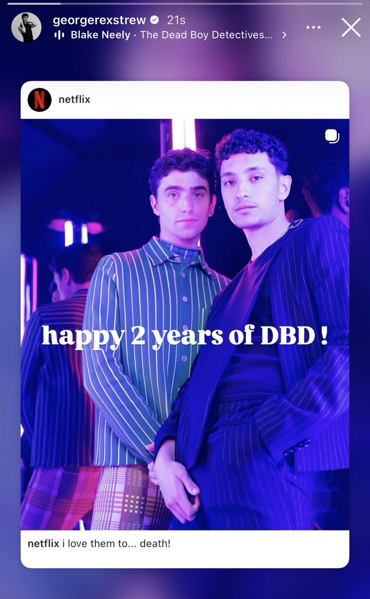 George via Instagram;

#SaveDeadBoyDetectives
#DeadBoyDetectives