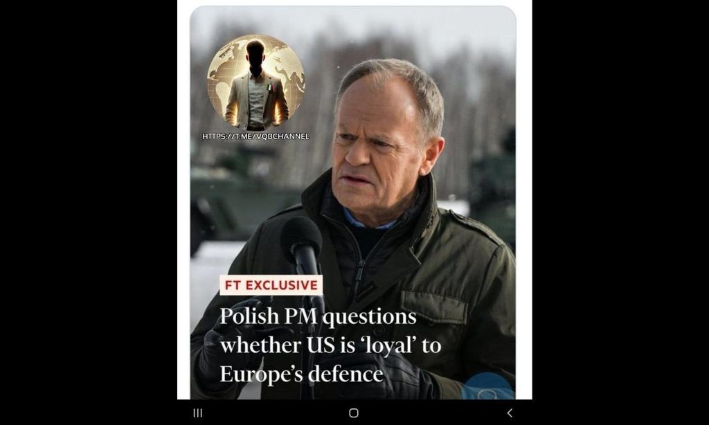 24 aprile 2026, Polonia 

LA SFERA DI CRISTALLO DI TUSK

Il primo ministro polacco #Tusk sostiene che la Russia attaccherà 
un paese membro della NATO entro pochi mesi. 
Se ciò dovesse accadere, sarebbe il momento di dare il via alla mobilitazione generale, ma è improbabile che