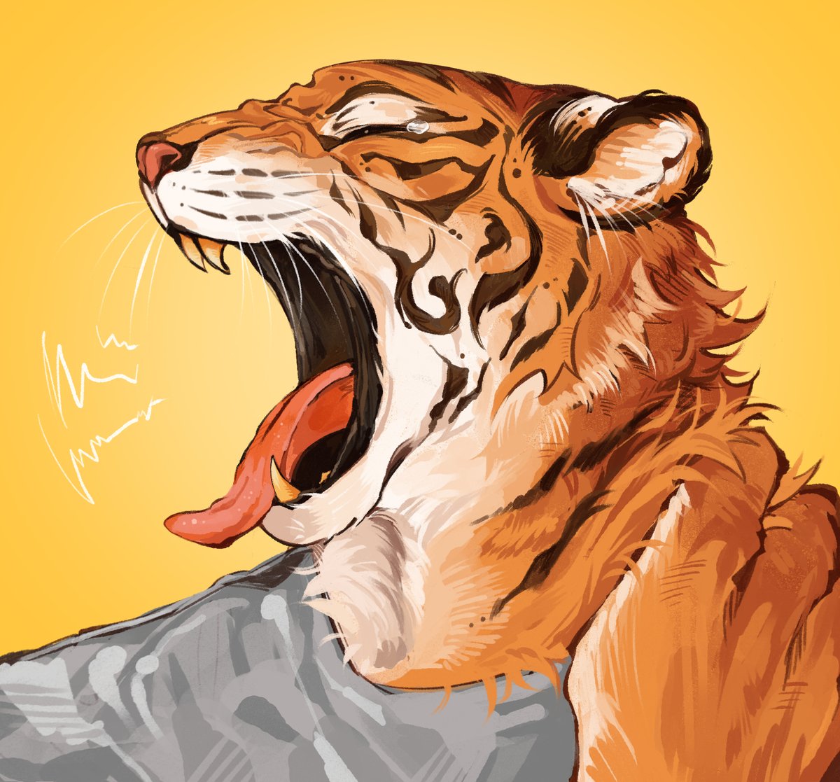 wolfma_art's tweet photo. 하품~ 🐯 https://t.co/wpYDF84QhS