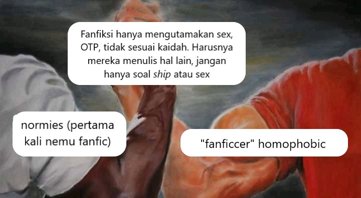 ProfeFest's tweet photo. FANFIC ITU BUKAN BUAT MENDIDIK BUSEEEEETTTTTT 😭😭😭😭 orang yg nulis ngga punya beban kewajiban APAPUN buat mencerdaskan pembacanya. Fanfic itu semata untuk SHARING ke sesama fans. Ngomongin akses susah BUKAN KE FANDOM, tapi KE PEMERINTAH BUSEETT GINI AJA MASA NGGA NGERTI 😭😭 https://t.co/ZvuuBuEXp4