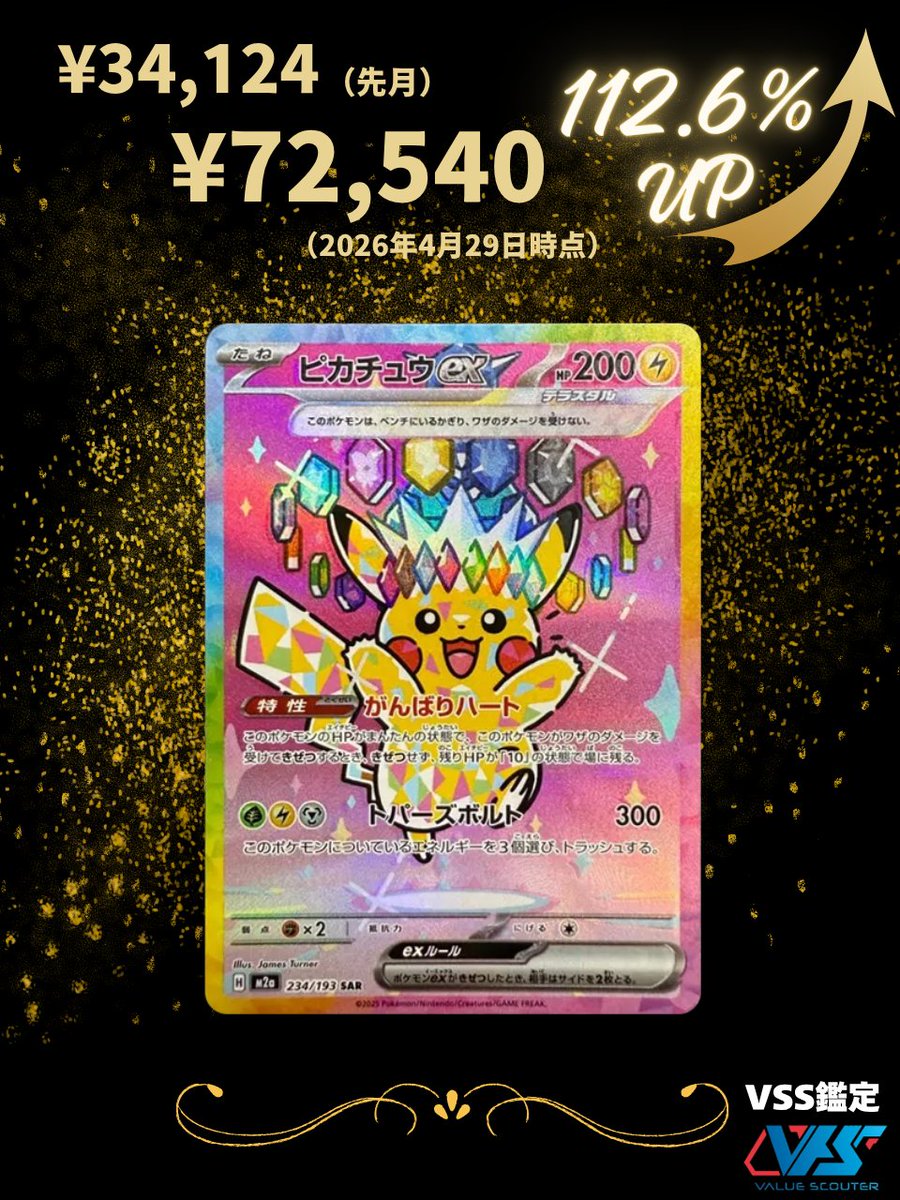ポケカ相場】ピカチュウex（SAR）｜MEGAドリームex もはや「ピカチュウ