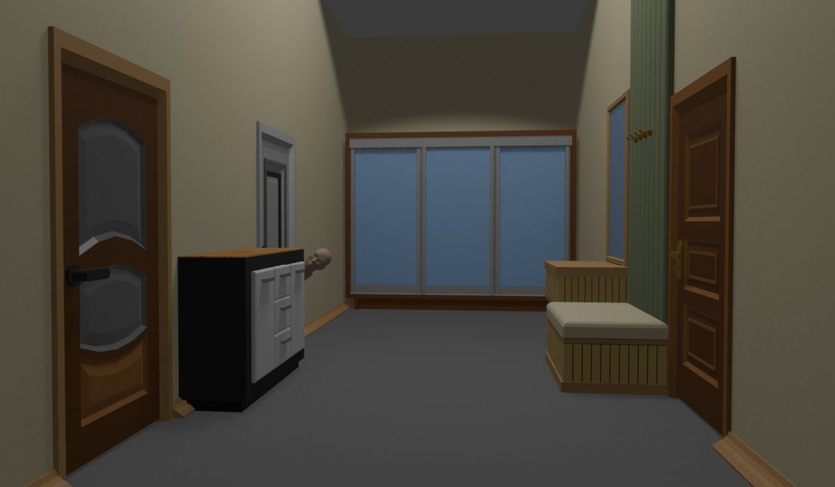 SEGUGA_official's tweet image. Прихожа🚪Версія «Хто тут?!» 

Роблю світло, текстури, вайб. Додаю деталі, щоб було затишно…
Крім одного мешканця, який явно не платить за комуналку і ховається за шафою вже тиждень.
Прогрес зайшов? #3D #Blender #3DArt #IndieDev #CGI