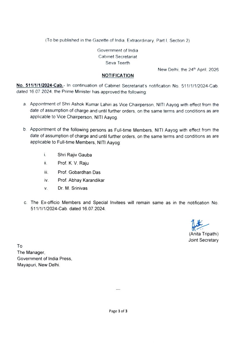 NITI Aayog tweet media
